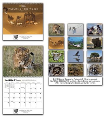 11 w x 19 h 2017 National Geographic – Wildlife of the World – spiral
