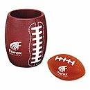 3-1/2 w x 2-1/4 h ball; 3 w x 4-1/2 h can hldr Football in Can Holder Combo