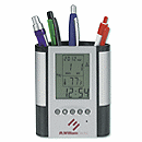 Pen Cup with Digital Alarm Clock & Thermometer