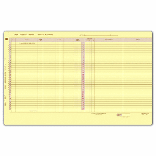 Legal Trust Account Journal