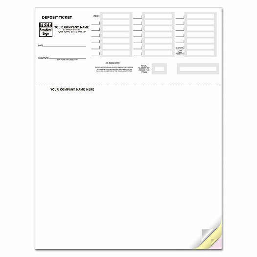 Laser Deposit Tickets, QuickBooks Compatible - Office and Business Supplies Online - Ipayo.com