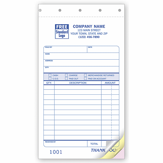 Classic Small Sales Slips - Office and Business Supplies Online - Ipayo.com