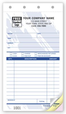 4 1/4 X 7 Sales Slips – Small