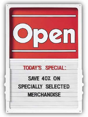Economy Open/Closed Sign Kit - Office and Business Supplies Online - Ipayo.com