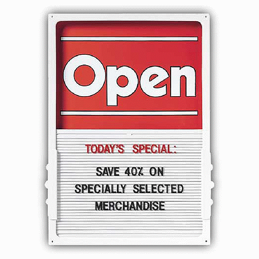 Economy Open/Closed Sign Kit - Office and Business Supplies Online - Ipayo.com