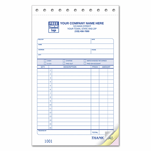 Sales Slips, Classic Design, Large Format