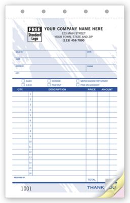 5 2/3 x 8 1/2 Sales Slips – Large