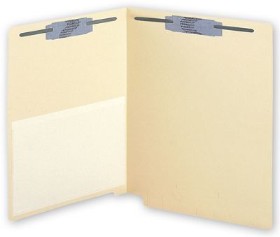 9 1/2 x 12 1/4 End Tab Folders, Vinyl Pocket, Manila, 11Pt