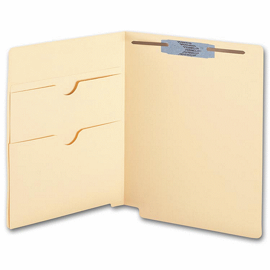 End Tab Twin Pocket Manila Folder, 11 pt, One Fastener - Office and Business Supplies Online - Ipayo.com