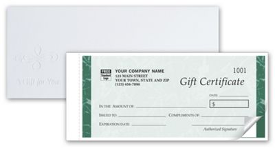 Embassy Gift Certificates - Carbonless Snapsets - Office and Business Supplies Online - Ipayo.com