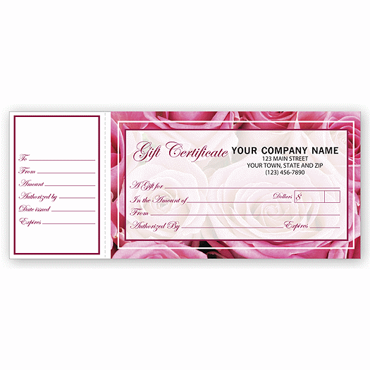 Gift Certificates, Rose Motif - Office and Business Supplies Online - Ipayo.com