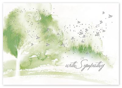 Silver Wings Sympathy Cards