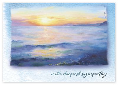 Elegant Sunset Sympathy Cards