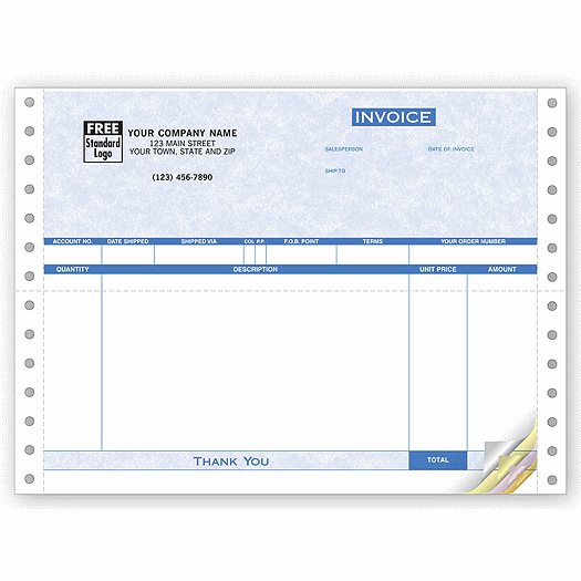 Invoices, Continuous, Parchment