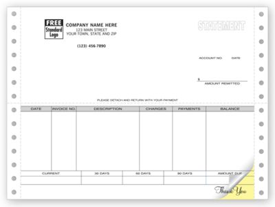 8 1/2 x 7 Statements, Continuous, Classic