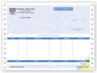 8 1/2 x 7 Statements, Continuous, Parchment