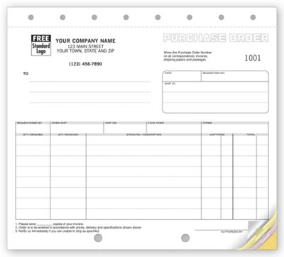 Purchase Orders, Classic Design, Small Format