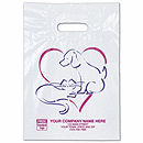 Economical Supply Bags  Heart Logo with Pets , 9 x 13
