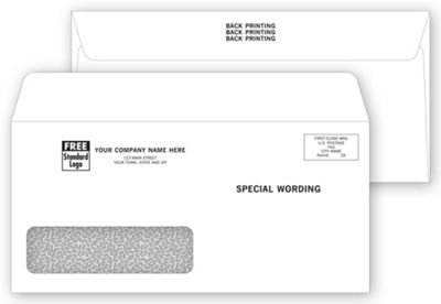 8 5/8 X 4 1/8 Single Window Confidential Envelope