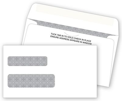 Double Window Envelope 6 3/16 x 3 3/4 - Office and Business Supplies Online - Ipayo.com