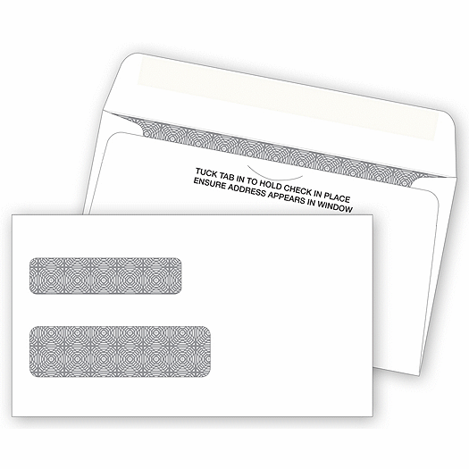 Double Window Envelope 6 3/16 x 3 3/4 - Office and Business Supplies Online - Ipayo.com