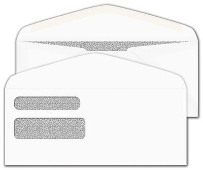 8 5/8 x 3 5/8 Double Window Confidential Envelope 9159