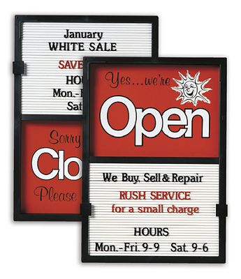 Deluxe Open/Closed Sign Kit - Office and Business Supplies Online - Ipayo.com
