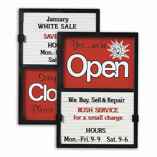 Deluxe Open/Closed Sign Kit - Office and Business Supplies Online - Ipayo.com
