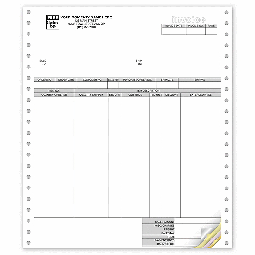 Classic Continuous Invoice 9190