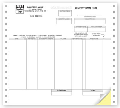 8 1/2 x 8 1/2 Statements, Continuous, Classic