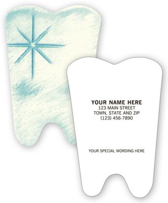 Dental Appointment or Business Cards, Die Cut, Tooth Design - Office and Business Supplies Online - Ipayo.com