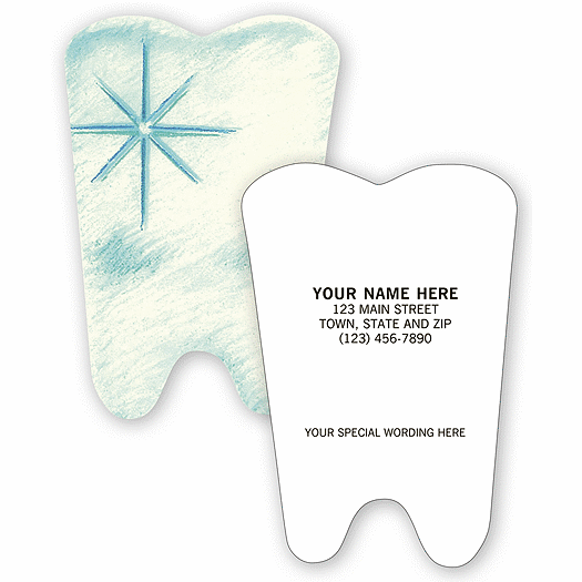Dental Appointment or Business Cards, Die Cut, Tooth Design - Office and Business Supplies Online - Ipayo.com