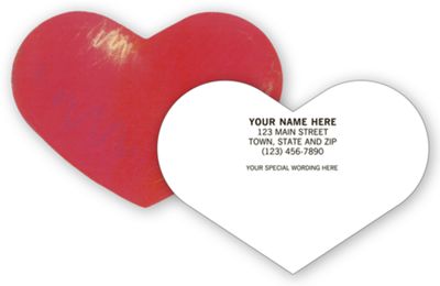 Appointment or Business Cards, Die Cut, Heart Shaped Design