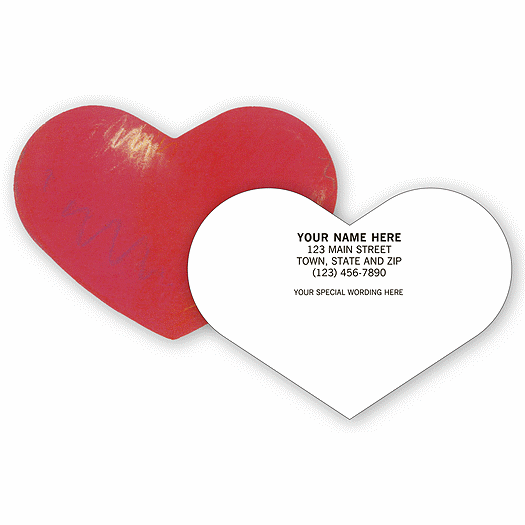 Appointment or Business Cards, Die Cut, Heart Shaped Design