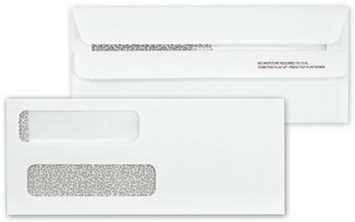 8 5/8 X 3 5/8 Check Envelopes, Double Window, Self Seal