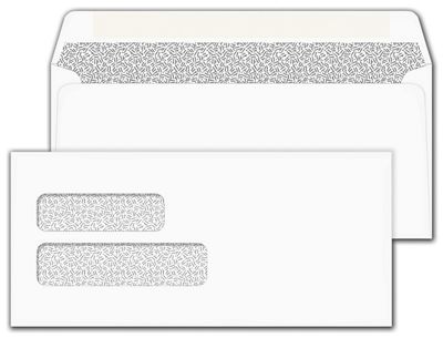 4 1/8 X 9 Double Window Confidential Self Seal Envelope