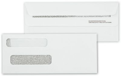 8 5/8 x 3 5/8 Double Window Self Seal Check Envelope