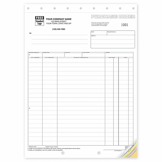 Purchase Orders, Classic Design, Large Format