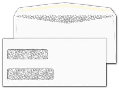 9 X 4 1/8 Double Window Confidential Envelope