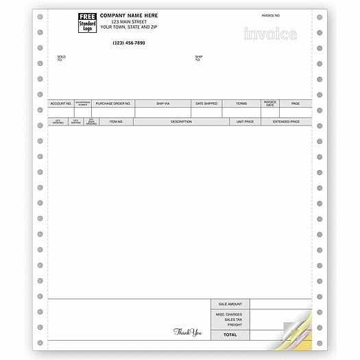 Invoices, Continuous, Classic