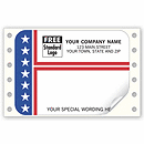 3 7/8 x 2 7/8 Patriotic Mailing Labels, Continuous, Stripes & Stars