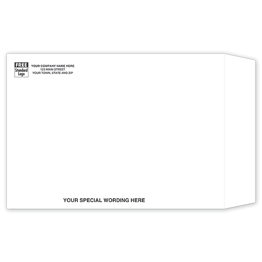 10 1/2 x 7 1/2 WHITE BOOKLET ENVELOPE