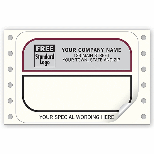 Mailing Labels, Continuous, White w/ Gray Return Area - Office and Business Supplies Online - Ipayo.com
