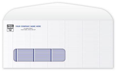 Secure Blue Tint #10 Single Window Envelope