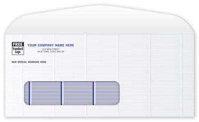 8 7/8 X 3 7/8 Secure Blue Tint #9 Single Window Envelope