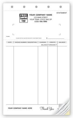 5 2/3 x 8 1/2 Statements – Classic Unlined with Ledger Card