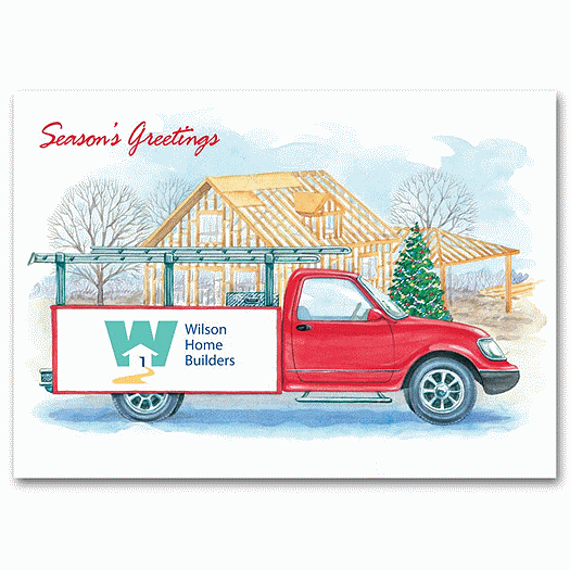 Custom Printed Holiday Greeting Cards - Logo Truck - Office and Business Supplies Online - Ipayo.com