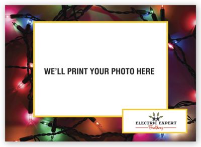 Custom Holiday Photo Greeting Cards - Colored Lights - Office and Business Supplies Online - Ipayo.com
