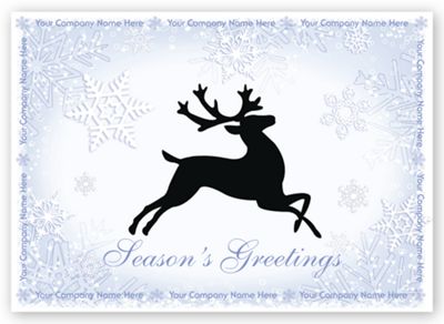 Custom Printed Holiday Greeting Cards - Reindeer - Office and Business Supplies Online - Ipayo.com