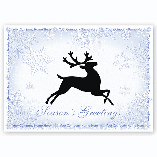 Custom Printed Holiday Greeting Cards - Reindeer - Office and Business Supplies Online - Ipayo.com